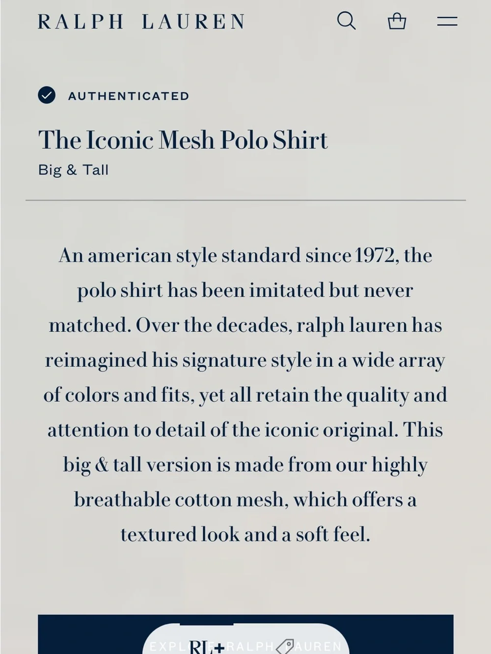 Polo Ralph Lauren Men’s Mesh Polo Shirt Burgundy with Green Pony Big & Tall 4XL